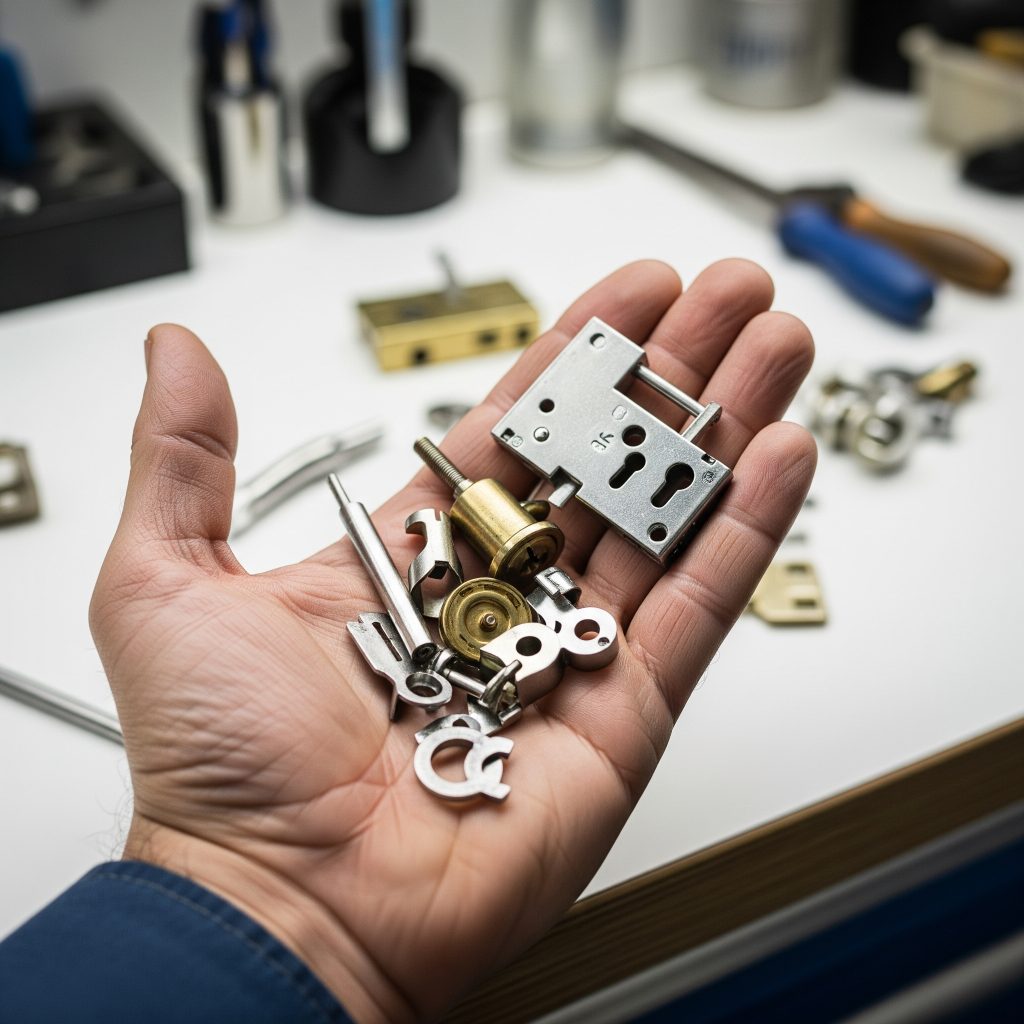 Locksmith rekeying house lock in Tampa
