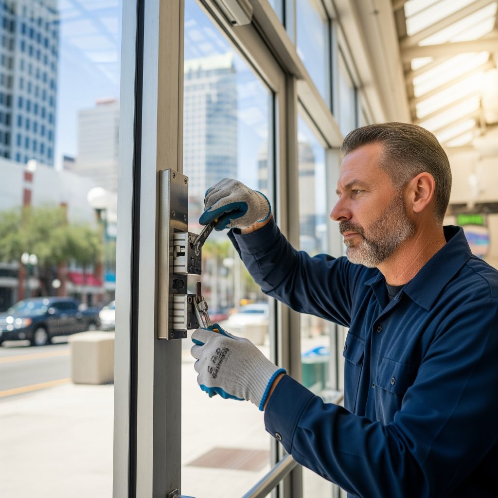 Advanced commercial lock installation