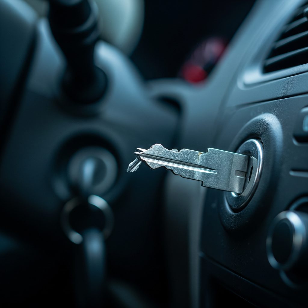 Snapped key stuck inside car door lock during emergency in Tampa