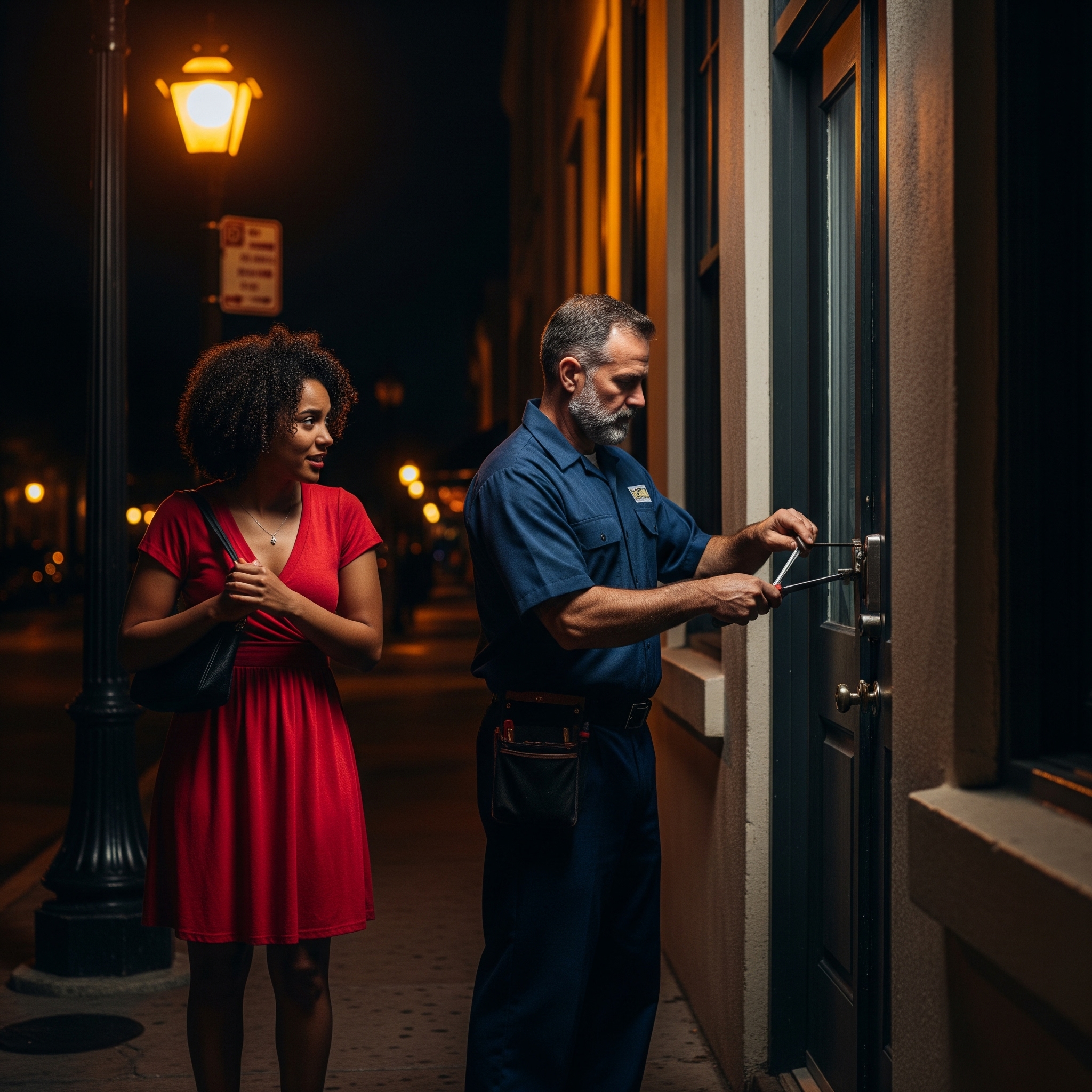 Emergency locksmith helping with lockout in Ybor City Tampa ZIP 33605