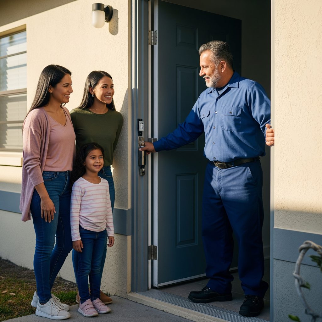 Emergency locksmith responding to lockout in Belmont Heights 33605