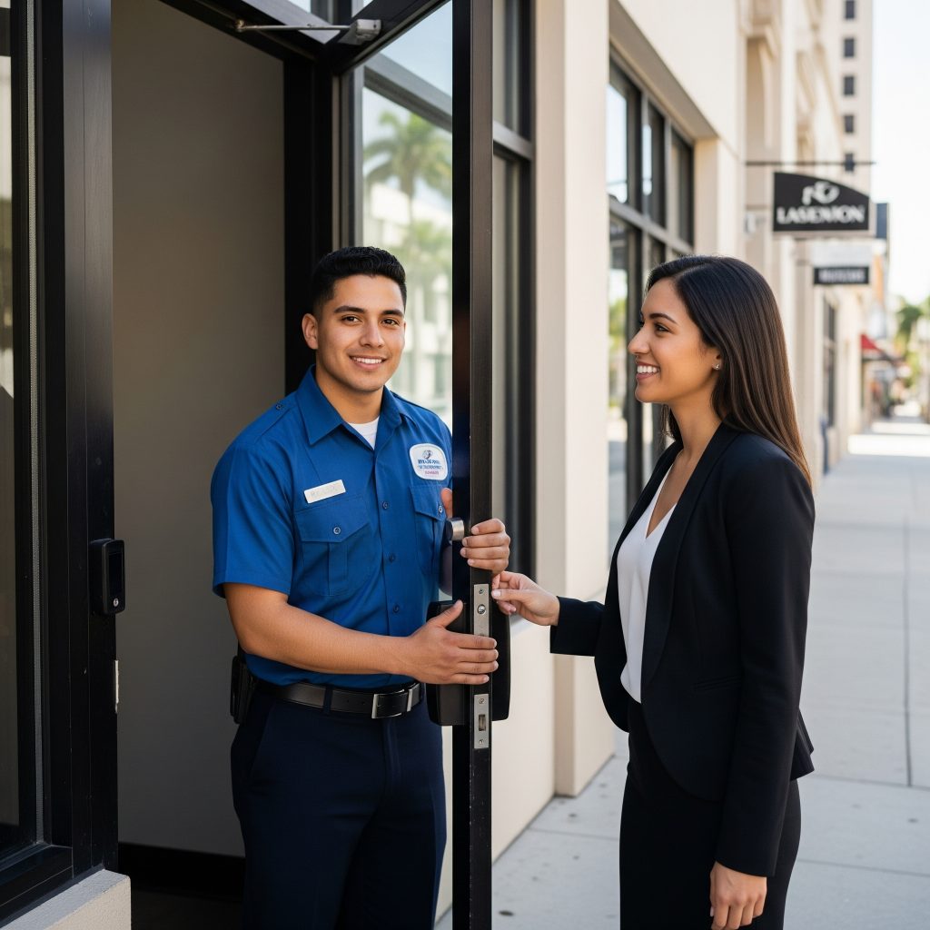 Business lockout service for office entry in downtown Tampa
