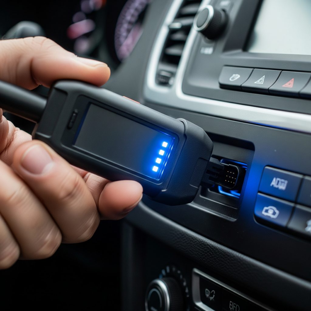 Diagnostic tool used to program car key fob in 33607 ZIP code