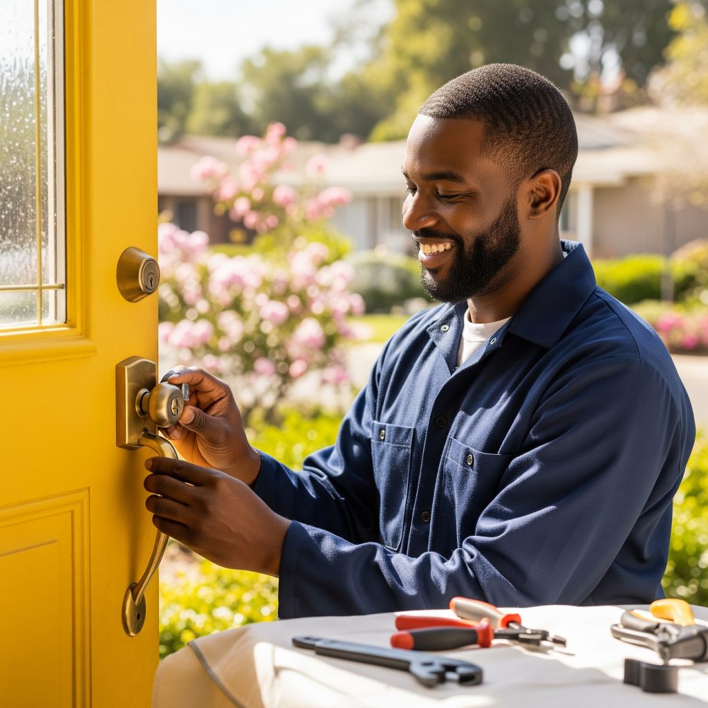 Residential locksmith rekeying door lock in Ybor City ZIP 33605