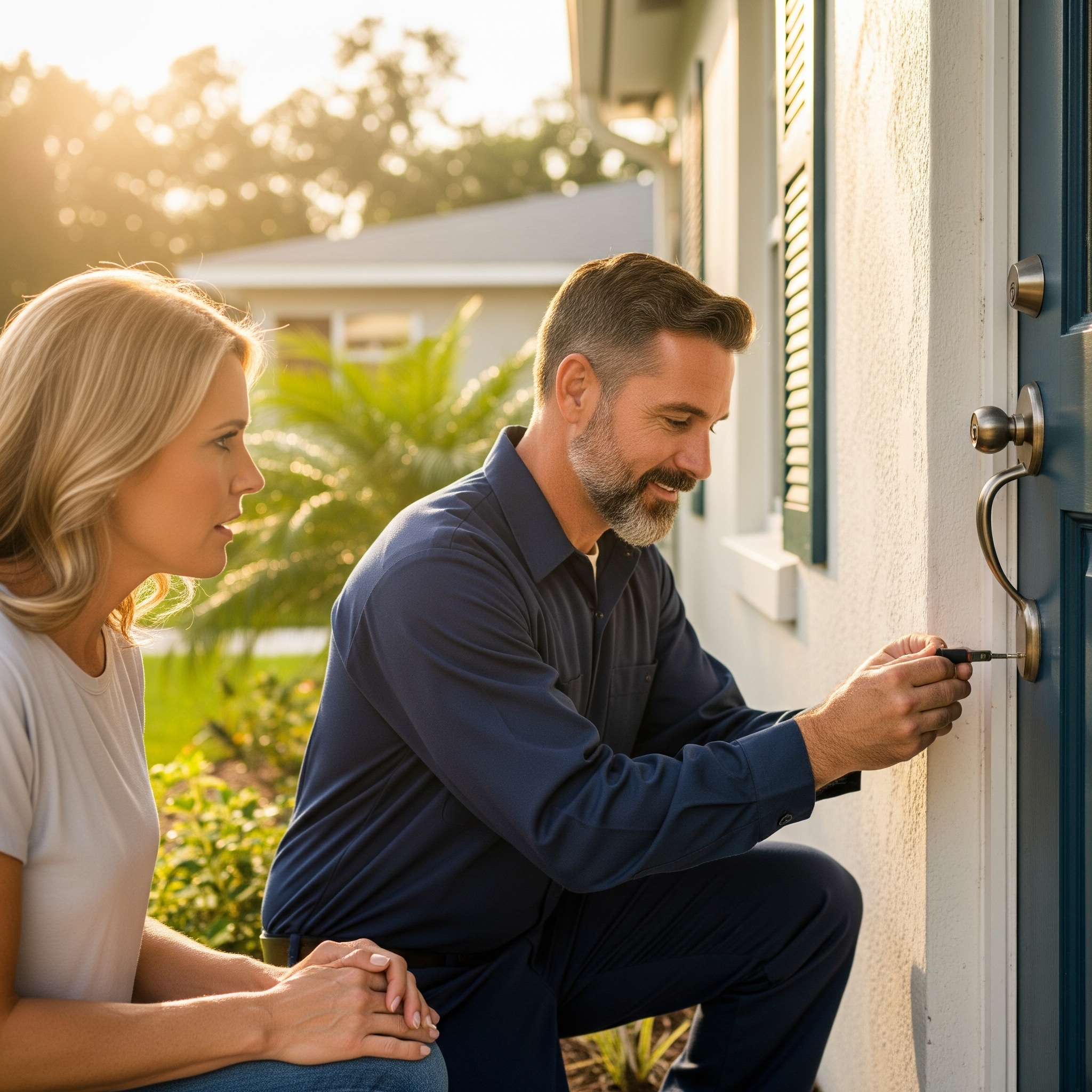 Locksmith helping resident in Palma Ceia Tampa 3362
