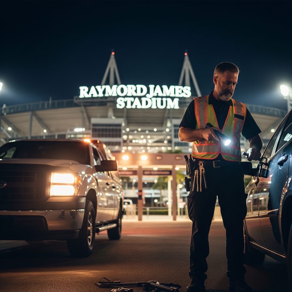 Emergency car lockout service near Raymond James Stadium in 33607