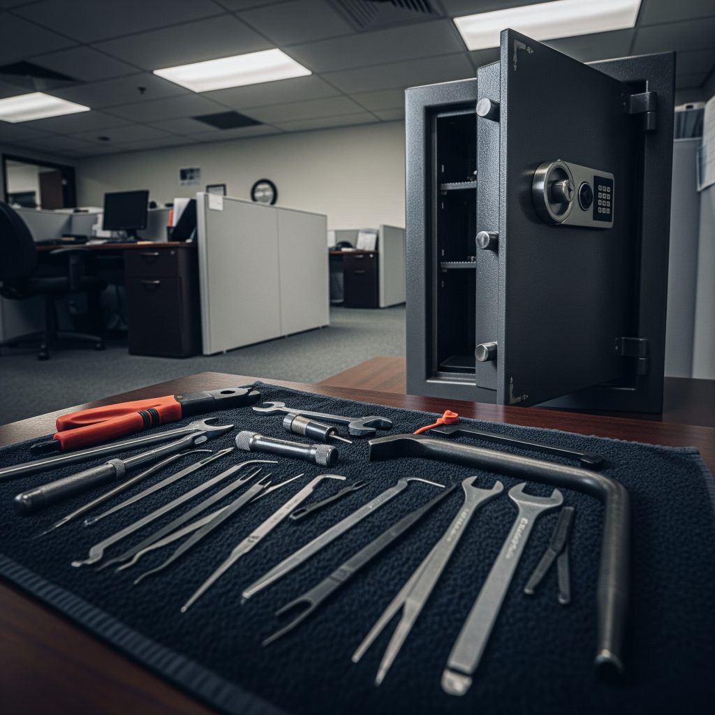 Emergency safe opening tools used by locksmith in Tampa