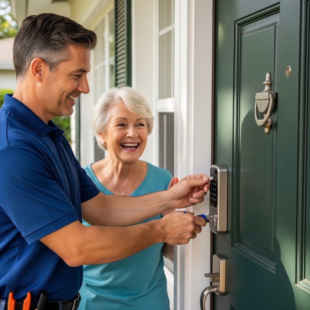 Smart lock installation in East Tampa near Hillsborough Ave ZIP 33610