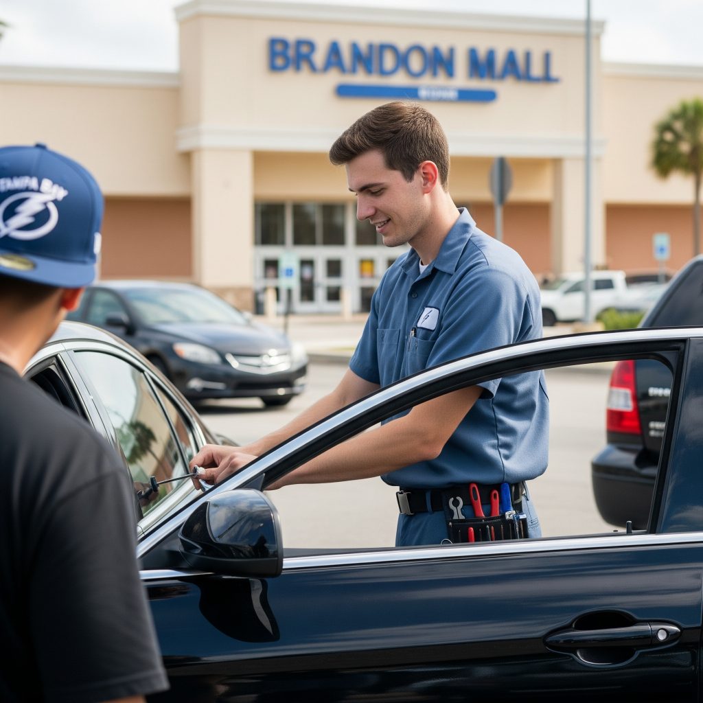 Emergency car lockout service at Brandon Mall ZIP 33511