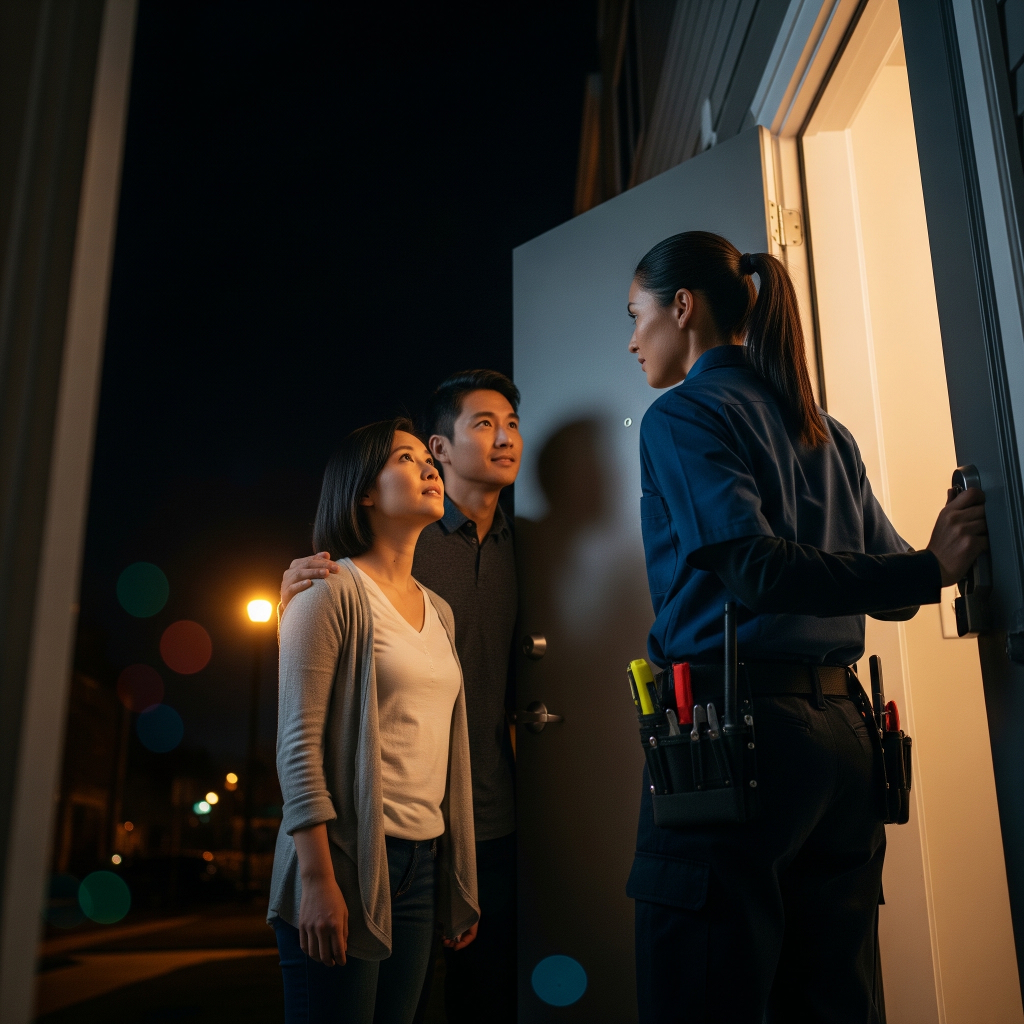Emergency locksmith helping resident during home lockout in Brandon FL ZIP 33511